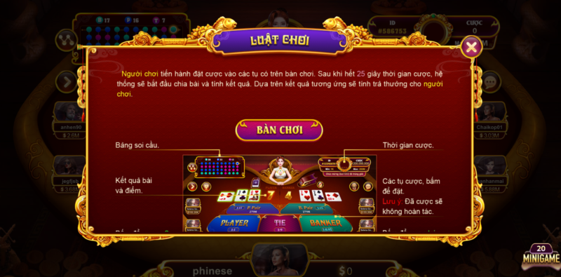 Cách tính điểm và tỷ lệ trả thưởng trong Baccarat