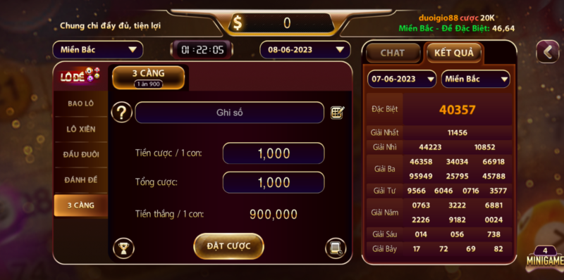 2. Tỷ lệ ăn lô tại cổng game Gemwin là bao nhiêu?