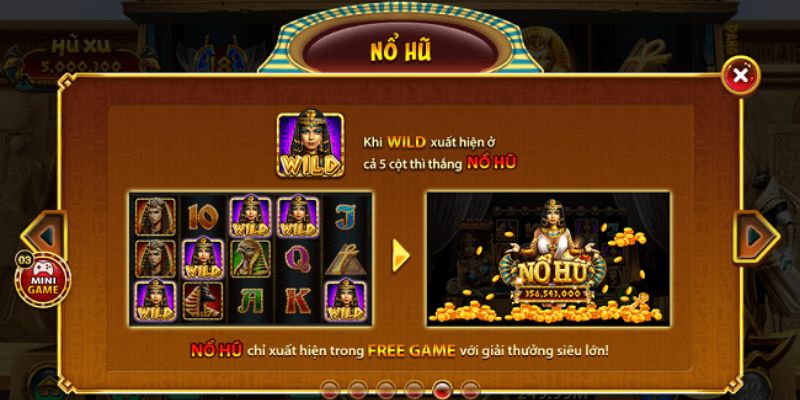 Bí mật Cleopatra - Slot game hấp dẫn tại cổng game Gemwin